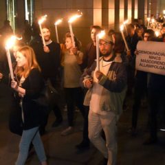 A mindenkinek elérhető felsőoktatásért demonstráltak Budapesten